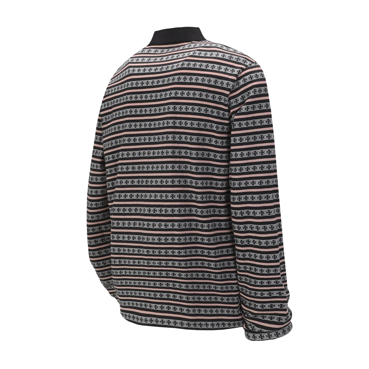 P190 -Chrome Hearts/Chrome Hearts 25ss season's most popular striped yarn-dyed long-sleeved T-shirt -High weight, high density and high quality. The wool is soft, delicate and skin-friendly. It feels soft and silky. It has excellent warmth and skin-friendly properties. -Customized weaving and dyeing, no color difference, no matter the fabric or workmanship details, beat the ordinary version on the market. -Colour: black, gray, blue, pink, green -Size: S M L XL